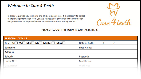 MEDICAL DENTAL HISTORY FORM